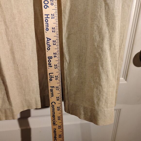 Territory Ahead pants mens 37 37x30 beige linen blend flat front khaki - Picture 5 of 7